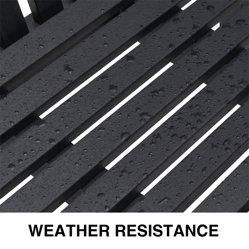 Psilvam Garden Bench, 2-Person Poly Lumber Patio Bench